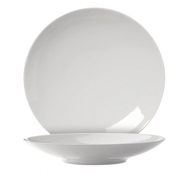 Assiette wok en porcelaine ø26 cm blanc-Fineo