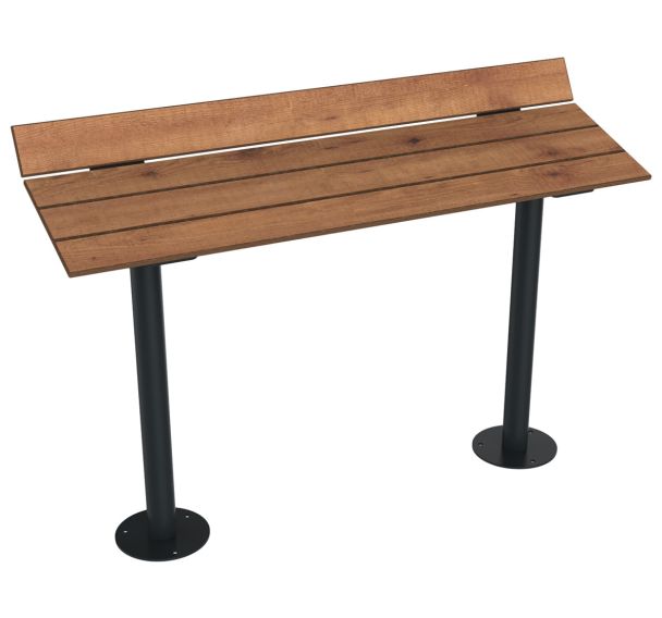 Assis debout NAIROBI 1.25 m effet lames bois/métal - BUTON DESIGN