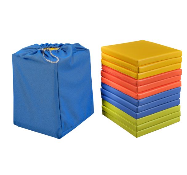 Assise indivuelle Empilo -12 coussins + sac de rangement LXHXP:40x48x40 cm