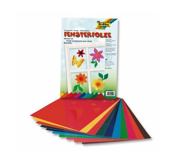Assortiment 10 feuilles vitrophanie 25 x 33 cm