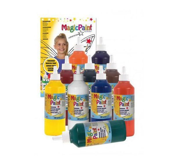 Assortiment 10 flacons 500 ml gouache Magic Paint