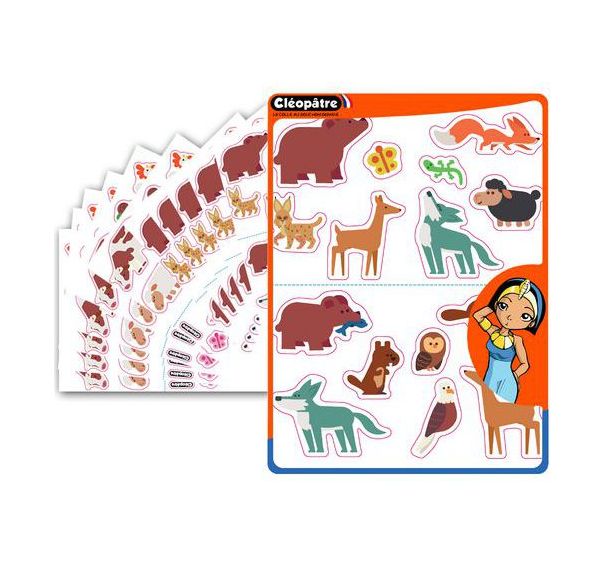 Assortiment 480 gommettes animaux - Cleopatre