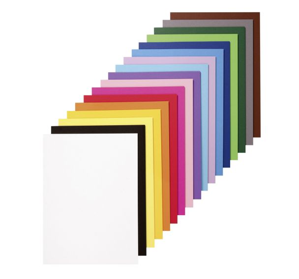 Assortiment 500 feuilles carton dessin A4 180g 17 coloris