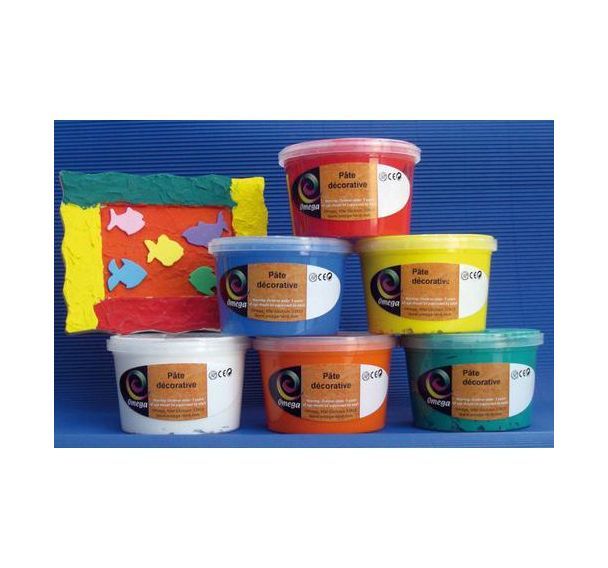 Assortiment 6 pots 350 g peinture structurée Omega