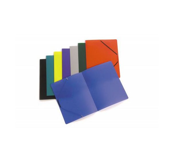 Assortiment de 30 chemises élastiques polypropylène 5/10e couleurs assorties pour format A4