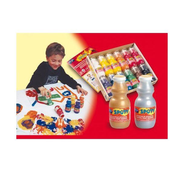 Assortiment de 5 applicateurs de gouache 70 ml spoty
