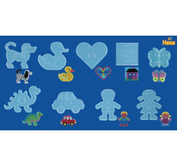 Assortiment de 9 plaques transparentes Hama MAXI