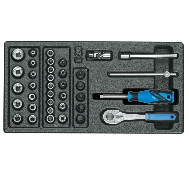 Assortiment de clés à douille 1/4'' dans le module 1/3 ES