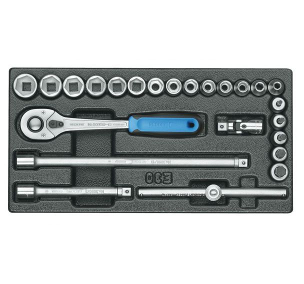 Assortiment de clés à douille 3/8'' dans le module 1/3 ES