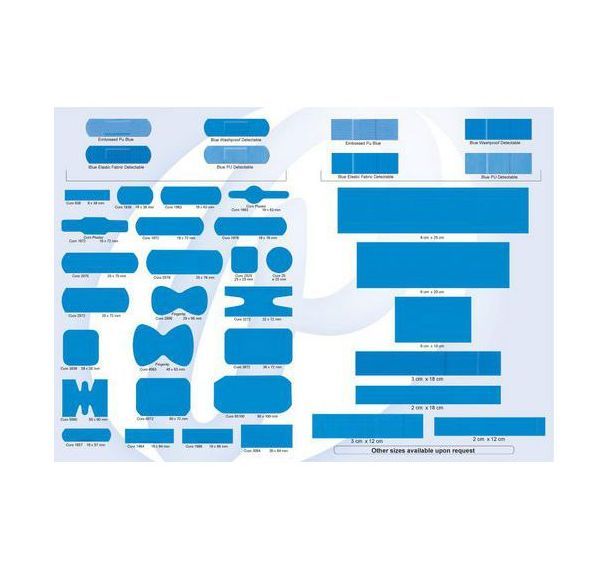 Assortiment de pansements détectable pour plaies