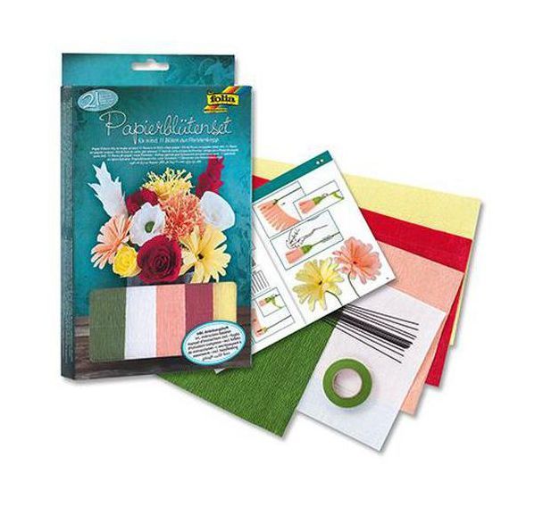 Atelier de fleurs en crépon