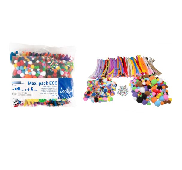Atelier maxi pack pompons, chenilles et yeux mobiles