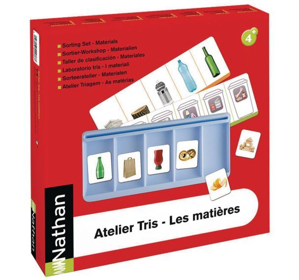Atelier tris les matières pour 2 enfants