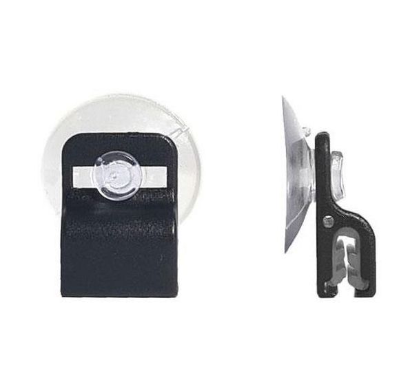 Attache porte-badge Grip Ventouse - Plastique noir - Lot de