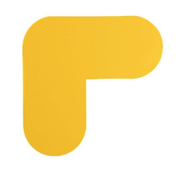 Autocollant marquage au sol en L 200 x 200 mm - Manutan Expert