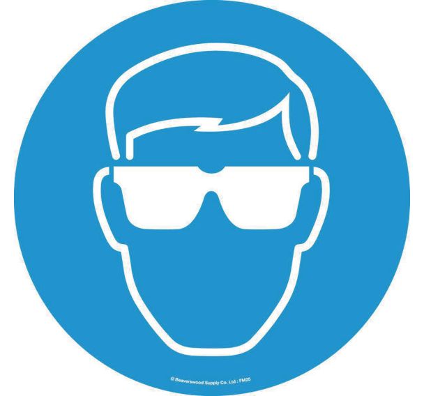 Autocollant pour sol - Port des lunettes obligatoire