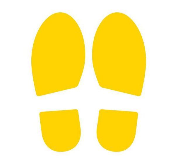 Autocollant pour sol - jeu de 2 empreintes de pas