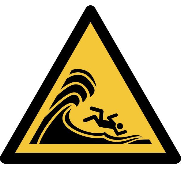 Avertissement d'icone : hautes vagues ou vagues deferlantes - Djois Made By Tarifold