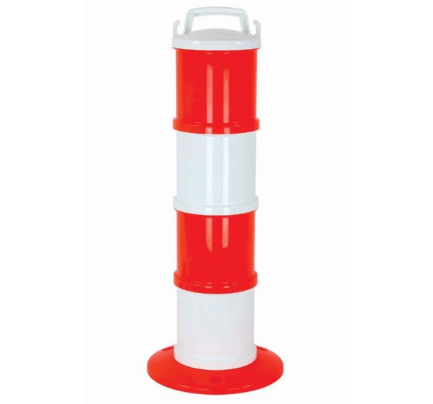 BALISE SIGNALISATION MODULABLE ORANGE / BLANC