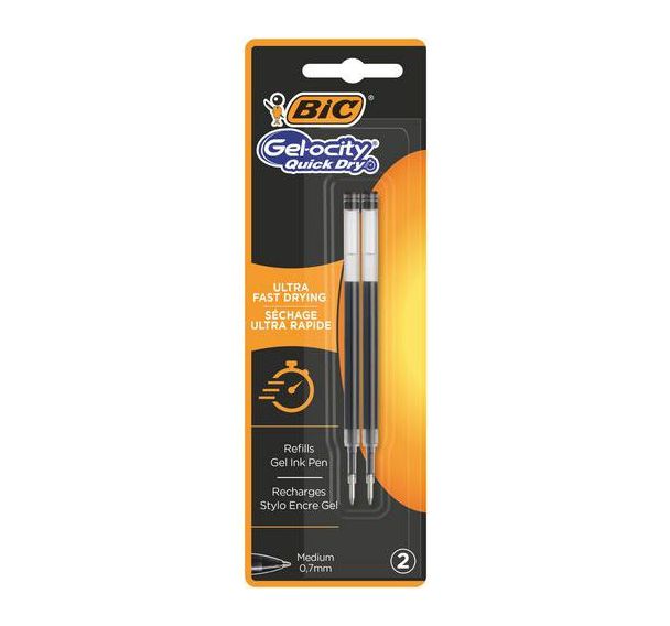 BIC Gel-ocity Quick Dry recharges stylo gel pointe moyenne