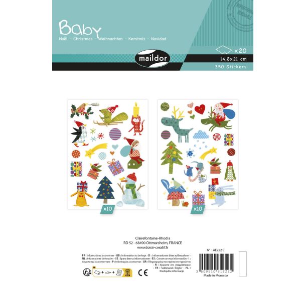 Baby, Noël, Sach 20 pl 14,8x21cm