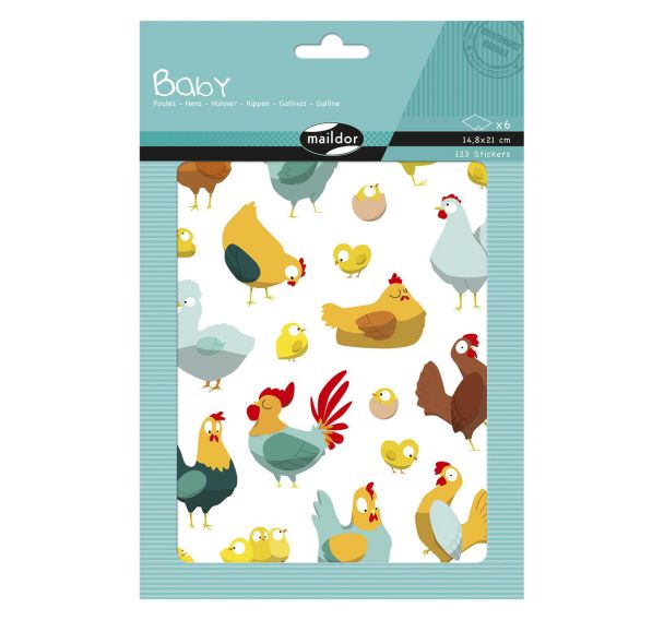 Baby, Sach 6 pl 14,8x21cm, Poules
