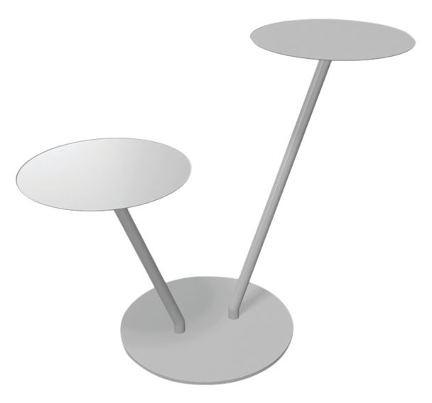 Babylone 2 branches 2 tablettes métal