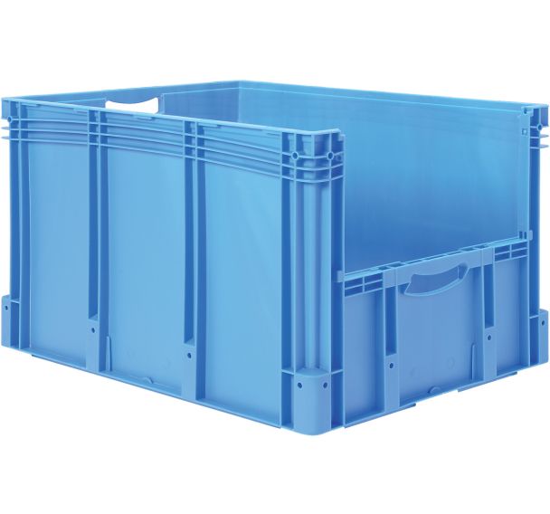 Bac 174L 1/2 Porte Fond+Parois Pleins Bleu 800X600X420mm