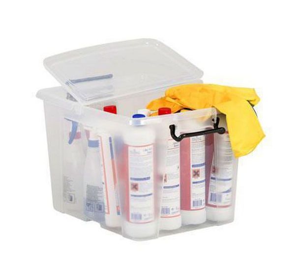 Bac Storemaster, 65 l, couvercle double rabat, poignées clip