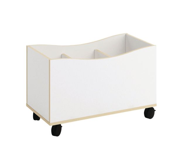 Bac à albums sur roulettes Filos blanc