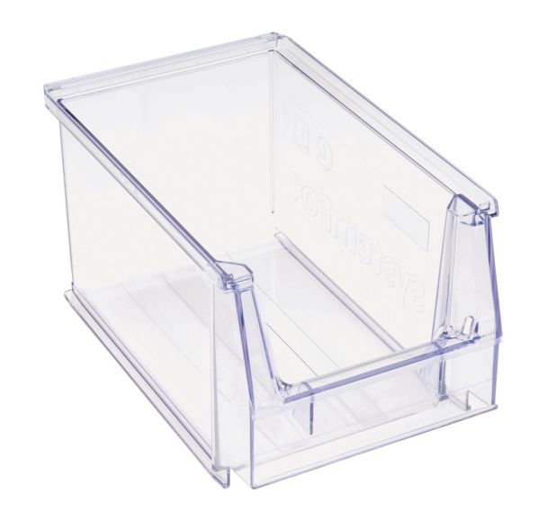 Bac à bec gerbable - Longueur 230 mm - 3.8 L Transparent