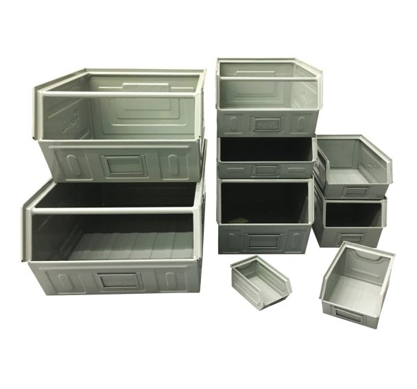 Bac à bec métallique - Modèle laqué gris - Longueur 160 à 350 mm