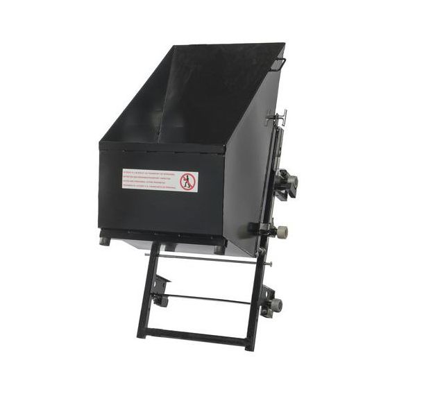 Bac à double basculement pour monte-matériaux Haemmerlin