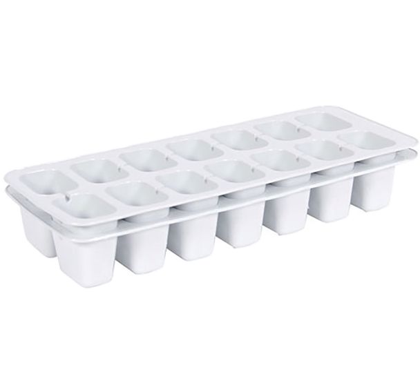 Bac à glaçons x2 blanc cérusé
