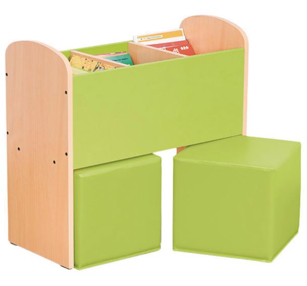 Bac à livres et poufs Basik 74 x 34 x 69 cm