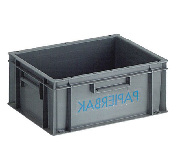 Bac à papier tri sélectif - 18 L Polyéthylène Gris