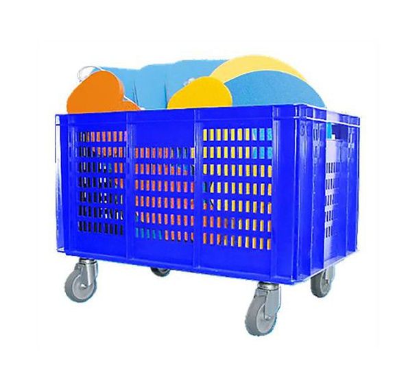 Bac de rangement sur roues en inox 76,8 L