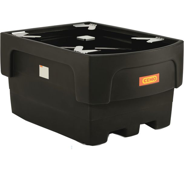 Bac de rétention 1 IBC avec collecteur + cailleb. PE - 1100L