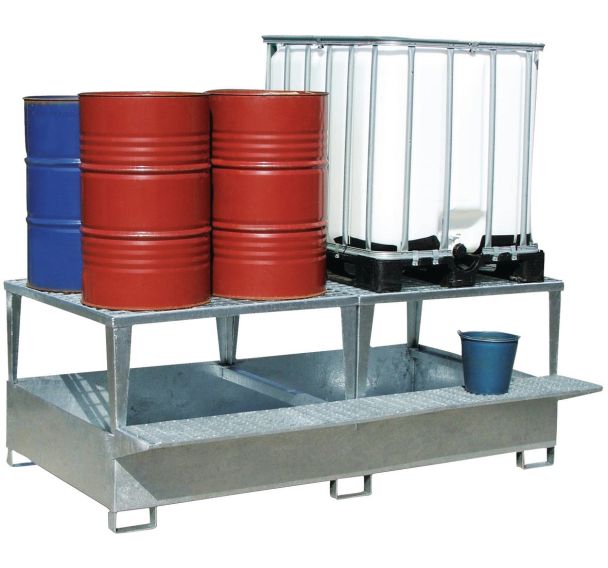 Bac de rétention en acier à rehausse 1050 L - Sameto Technifil