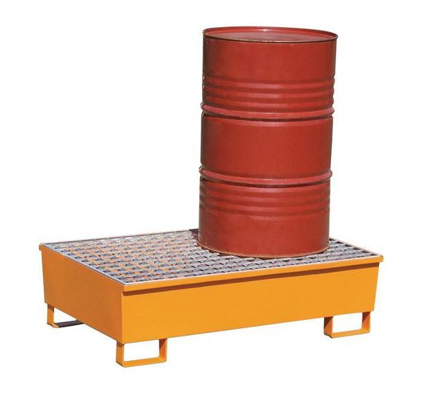 Bac de rétention acier conique 220 L - 2 fûts - Manutan Expert