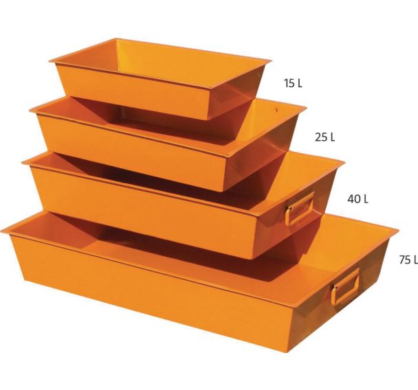 Bac de rétention en acier laqué - 15 à 75 L - Manutan Expert