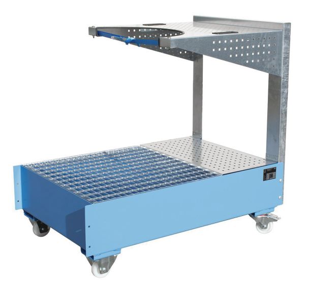 Bac de rétention mobile avec console - 1 fût de 200 litres - Bauer