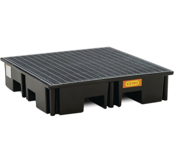 Bac de rétention polyéthylène pour palette 220/4 - 120x120 cm - Cemo