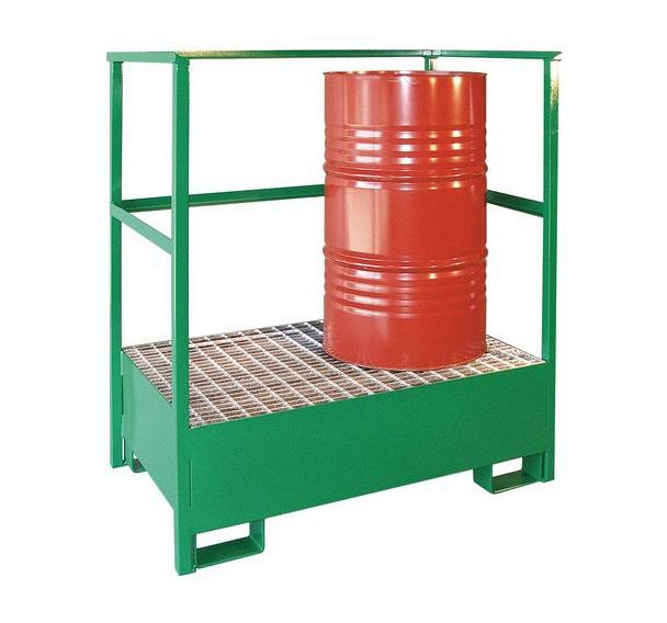 Bac de rétention métallique vertical - 220 et 440 L - Sameto Technifil