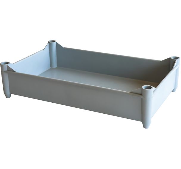 Bac empilable avec 4 pieds-520x320x125mm-Gris-11 L