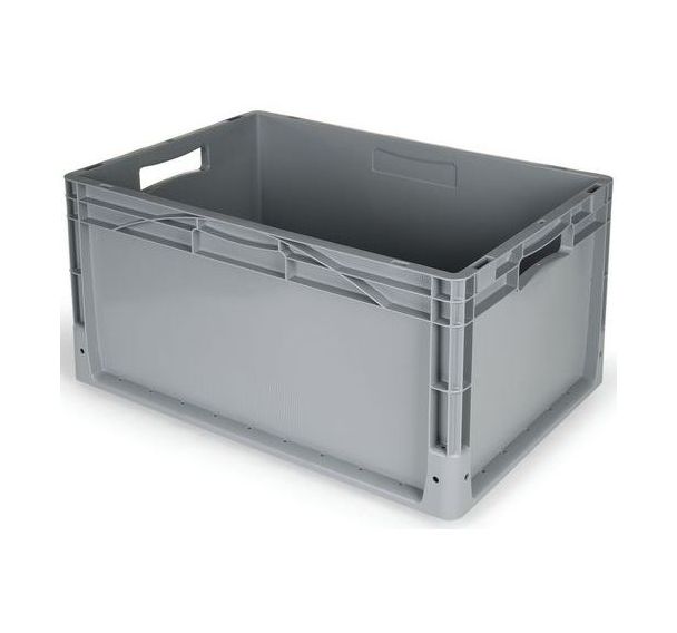 Bac fond plein GRIS avec poignées 600x400 60L - Gamma-Wopla