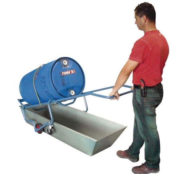 Bac galvanisé pour chantiers à fûts universels - 220 litres