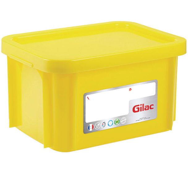 Bac gerbable HACCP avec couvercle - 12 à 55 L - Gilac