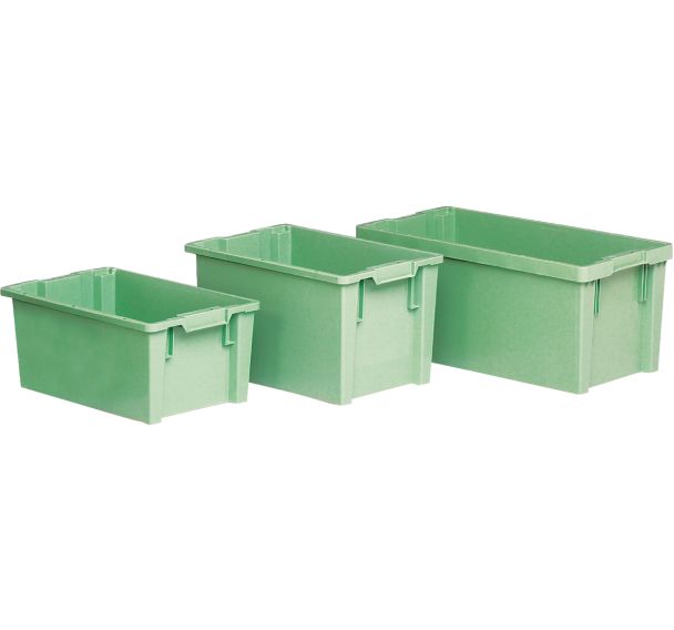 Bac gerbable Tellus industriel - Longueur 400 à 600 mm - 18 à 60 L - Shoeller Allibert