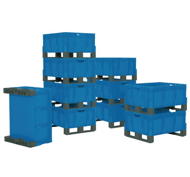 Bac gerbable XL avec semelles - Longueur 800 mm - 121 à 206 L - Bito